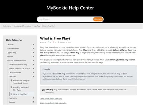 my bookie free play rules.